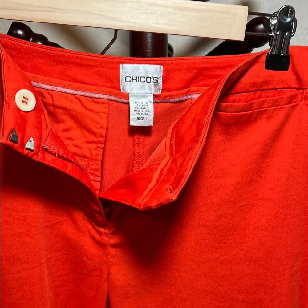 Chico's Orange Ankle Pants - Picture 3 of 5
